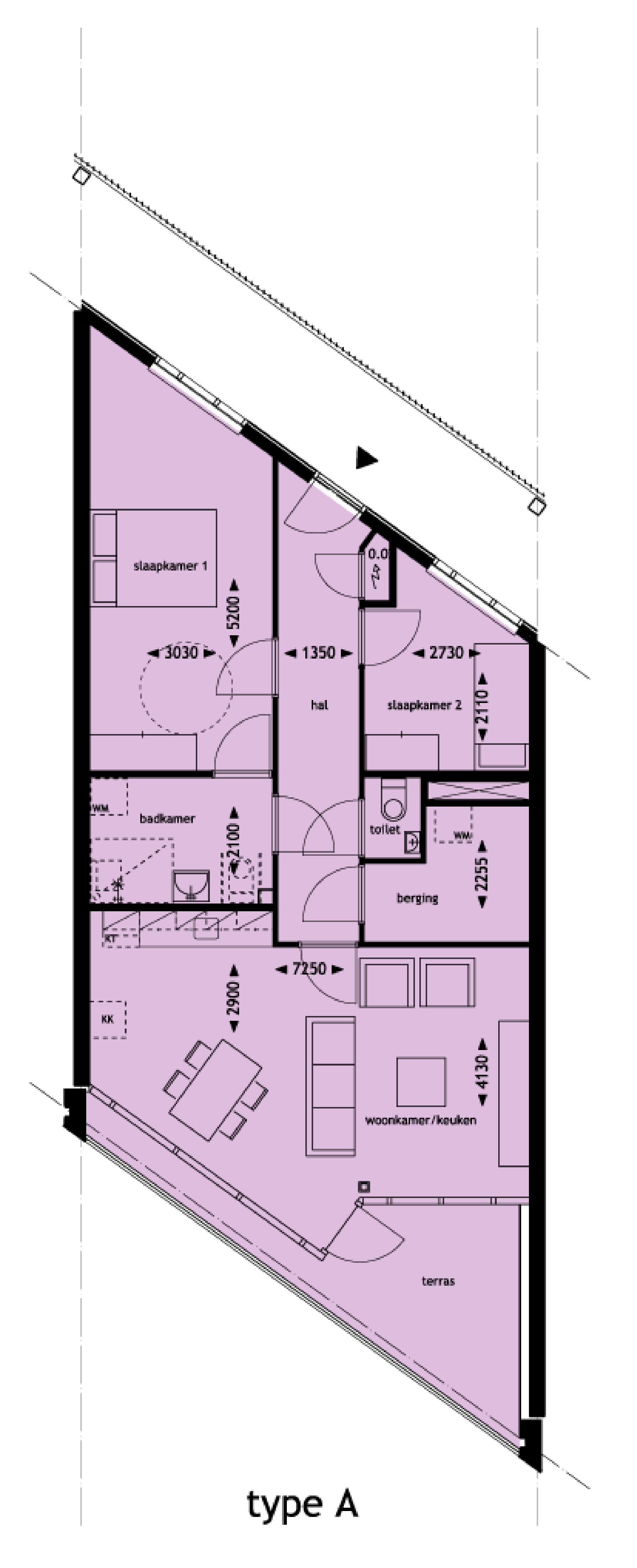 Plattegrond woningtype A